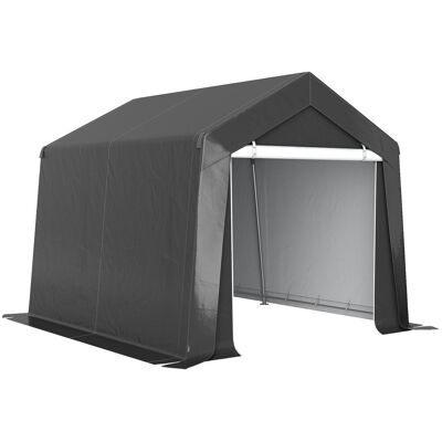 OEM Abri De Voiture / Tente-garage 3 X 3 M – Tente-garage Étanche Avec Porte Enroulable, Fenêtre De Ventilation Et Bords Rallongés – Gris Foncé - Publicité OEM Abri De Voiture / Tente-garage 3 X 3 M – Tente-garage Étanche Avec Porte Enroulable, Fenêtre De Ventilation Et Bords Rallongés – Gris Foncé - Publicité