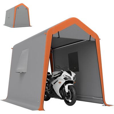 DEVOKO Tente De Garage, Gris Clair, 2,4 X 1,8 M, Avec Portes, Imperméable, Protection Uv, Pour Extérieur, Abri Extérieur, Protection Véhicule Matériel - Publicité DEVOKO Tente De Garage, Gris Clair, 2,4 X 1,8 M, Avec Portes, Imperméable, Protection Uv, Pour Extérieur, Abri Extérieur, Protection Véhicule Matériel - Publicité