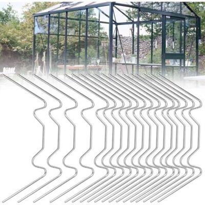 ABYSSE 100 Pcs Clips De Vitrage Pour Serre 8 3.5cm Clips Pour Vitre De Serre Acier Inoxydable 304 Clips De Vitrage Type W Pour Fixer Le Verre Dans Serres, Argent - Publicité ABYSSE 100 Pcs Clips De Vitrage Pour Serre 8 3.5cm Clips Pour Vitre De Serre Acier Inoxydable 304 Clips De Vitrage Type W Pour Fixer Le Verre Dans Serres, Argent - Publicité