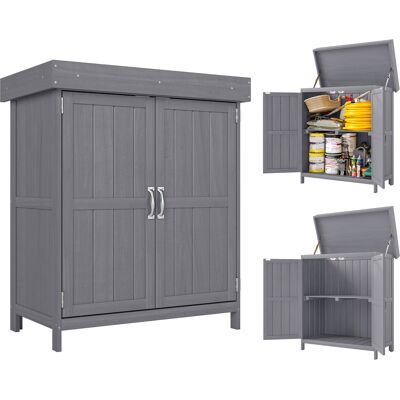 DEVOKO Armoire, Étanche, Avec Étagères, Avec Porte, En Bois, Gris, 74 X 43 X 88 Cm, Pour Maison Et Usage Quotidien, Bois Naturel, Double Porte - Publicité DEVOKO Armoire, Étanche, Avec Étagères, Avec Porte, En Bois, Gris, 74 X 43 X 88 Cm, Pour Maison Et Usage Quotidien, Bois Naturel, Double Porte - Publicité