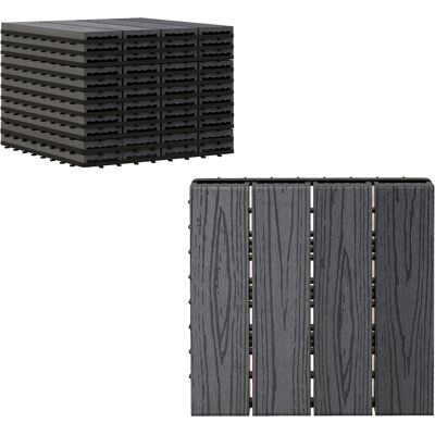 ACIRIHO Dalles Terrasse - Caillebotis - Lot De 11 Pcs, Surface Max. 1 M² - Emboîtables, Installation Très Simple, Dim. 30 X 30 Cm - Publicité ACIRIHO Dalles Terrasse - Caillebotis - Lot De 11 Pcs, Surface Max. 1 M² - Emboîtables, Installation Très Simple, Dim. 30 X 30 Cm - Publicité