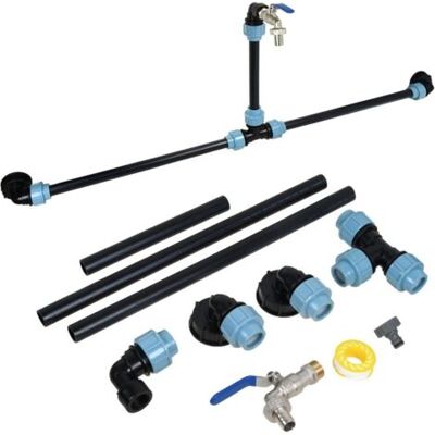 ABYSSE Kit De Raccordement Ibc Pour 2 Réservoirs Cuve 1000 Litres Ibc Côte À Côte/réservoirs De Pluie Avec Col De Cygne De 3/4 - Publicité ABYSSE Kit De Raccordement Ibc Pour 2 Réservoirs Cuve 1000 Litres Ibc Côte À Côte/réservoirs De Pluie Avec Col De Cygne De 3/4 - Publicité