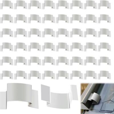 ABYSSE Lot De 50 Clips De Fixation Pour Serre En Verre, Pour Réparation De Lunettes De Jardin (argent, Acier Inoxydable) - Publicité ABYSSE Lot De 50 Clips De Fixation Pour Serre En Verre, Pour Réparation De Lunettes De Jardin (argent, Acier Inoxydable) - Publicité