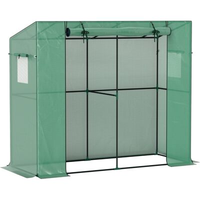 ACKERMAN Mini-serre Adossée Avec Porte Enroulable Et Fenêtres En Filet, Résistante Aux Uv, Pour Fleurs, Semis, Plantes, Verdure - Publicité ACKERMAN Mini-serre Adossée Avec Porte Enroulable Et Fenêtres En Filet, Résistante Aux Uv, Pour Fleurs, Semis, Plantes, Verdure - Publicité