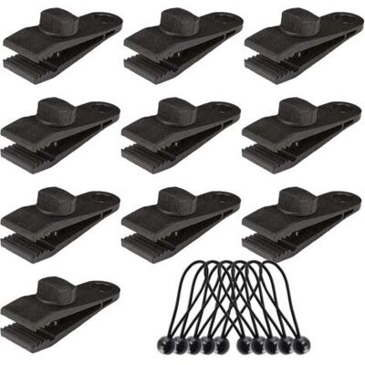 ABYSSE 10 Sets Clip Bache Clip De Bâche Auvents Clip Pince À Bâche Pince Pour Tente Tendeurs Élastiques Accessoires Pour Activités Camping Canopy - Publicité ABYSSE 10 Sets Clip Bache Clip De Bâche Auvents Clip Pince À Bâche Pince Pour Tente Tendeurs Élastiques Accessoires Pour Activités Camping Canopy - Publicité