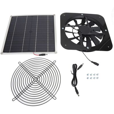 MOXIE Sjlerst Kit De Ventilateur De Panneau Solaire, Ventilateur D'Extraction Solaire 100w, Panneau À Énergie Solaire Avec Ventilateur Rond De 10 Pouces Pour Serre, Hangar, Poulailler, Noir - Publicité MOXIE Sjlerst Kit De Ventilateur De Panneau Solaire, Ventilateur D'Extraction Solaire 100w, Panneau À Énergie Solaire Avec Ventilateur Rond De 10 Pouces Pour Serre, Hangar, Poulailler, Noir - Publicité