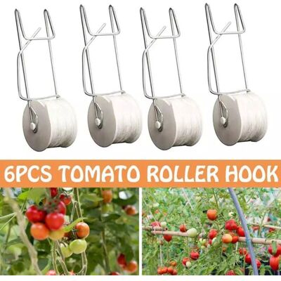 MOXIE Sjlerst Lot De 10 Crochets De Support Pour Tomates Avec Ficelle De 15 M, Kit De Treillis De Serre, Crochet Durable Pour Empêcher Les Tomates De Pincer Ou De Tomber - Publicité MOXIE Sjlerst Lot De 10 Crochets De Support Pour Tomates Avec Ficelle De 15 M, Kit De Treillis De Serre, Crochet Durable Pour Empêcher Les Tomates De Pincer Ou De Tomber - Publicité