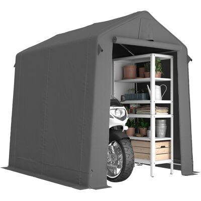 OEM Tente De Garage 2,3 X 1,9 M, Tente De Rangement Hydrofuge Avec Porte À Fermeture Éclair Enroulable, Ventilation Et Toit En Croupe, Couleur Gris Foncé. Publicité OEM Tente De Garage 2,3 X 1,9 M, Tente De Rangement Hydrofuge Avec Porte À Fermeture Éclair Enroulable, Ventilation Et Toit En Croupe, Couleur Gris Foncé. Publicité