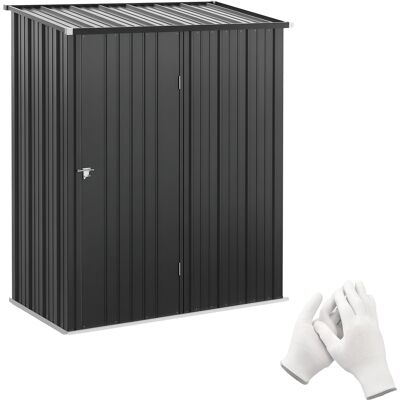 ARRIGONI Abri De Jardin Porte-outils En Tole D'Acier Avec Serrure 161,5x94,5x196 Cm Noir - Publicité ARRIGONI Abri De Jardin Porte-outils En Tole D'Acier Avec Serrure 161,5x94,5x196 Cm Noir - Publicité