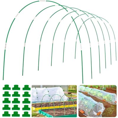 OEM Lot De 6 Cerceaux De Serre Tunnel De Culture De 2,4 M De Long, Cadre De Jardin En Fibre De Verre Antirouille Pour Filet De Jardin, Parterre Surélevé, Couverture En Tissu, Support De Plantes À Faire - Publicité OEM Lot De 6 Cerceaux De Serre Tunnel De Culture De 2,4 M De Long, Cadre De Jardin En Fibre De Verre Antirouille Pour Filet De Jardin, Parterre Surélevé, Couverture En Tissu, Support De Plantes À Faire - Publicité