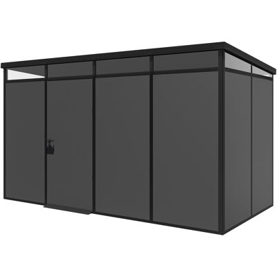 DMORA Cabane De Jardin Sucre, Sol Antidérapant, Avec Lucarne, Modulable Et Composable, Toit À 1 Pente, Fabriqué En Italie, Toit En Plastique - Publicité DMORA Cabane De Jardin Sucre, Sol Antidérapant, Avec Lucarne, Modulable Et Composable, Toit À 1 Pente, Fabriqué En Italie, Toit En Plastique - Publicité