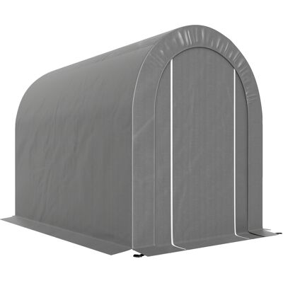 OEM Abri De Jardin Tente De Rangement Extérieur Abri De Vélo Garage Pour Vélo Bâche En Pe Cadre En Métal Galvanisé Gris - Publicité OEM Abri De Jardin Tente De Rangement Extérieur Abri De Vélo Garage Pour Vélo Bâche En Pe Cadre En Métal Galvanisé Gris - Publicité