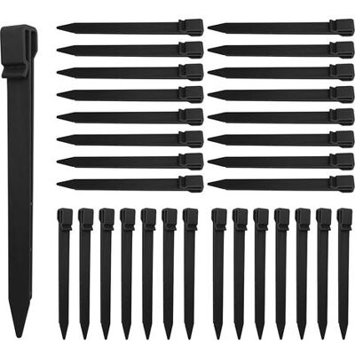 SANS MARQUE 22 Piquets En Plastique Pour Clôture De Jardin, 24,9 Cm, Piquets De Bordure De Paysage, Piquets De Tente, Pointes Pour Camping, Bordures Extérieures Et Planches De Terrasse Et Gazon De Jardin, Piquets - Publicité SANS MARQUE 22 Piquets En Plastique Pour Clôture De Jardin, 24,9 Cm, Piquets De Bordure De Paysage, Piquets De Tente, Pointes Pour Camping, Bordures Extérieures Et Planches De Terrasse Et Gazon De Jardin, Piquets - Publicité