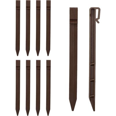 GRASSLIN Lot De 10 Piquet, Plastique Robuste 24,6 Cm, Ancrage Bordure, Paysage Extérieur, Jardin Terrasse Tente - Publicité GRASSLIN Lot De 10 Piquet, Plastique Robuste 24,6 Cm, Ancrage Bordure, Paysage Extérieur, Jardin Terrasse Tente - Publicité