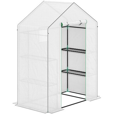 ACKERMAN Serre Avec Porte Enroulable, Fenêtre Et Étagères, Serre En Acier Avec Bâche Résistante À L'Hiver, Idéale Pour Balcon Ou Jardin. Serre À Tomates (143 X 74 X 190 Cm), Parfaite Pour La Culture De Tomates - Publicité ACKERMAN Serre Avec Porte Enroulable, Fenêtre Et Étagères, Serre En Acier Avec Bâche Résistante À L'Hiver, Idéale Pour Balcon Ou Jardin. Serre À Tomates (143 X 74 X 190 Cm), Parfaite Pour La Culture De Tomates - Publicité