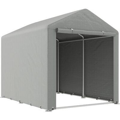 ARRIGONI Abri De Jardin Tente De Stockage Imperméable Abri Moto Porte Enroulable Fermeture Éclair, 160 X 218 X 172 Cm, Gris Clair - Publicité ARRIGONI Abri De Jardin Tente De Stockage Imperméable Abri Moto Porte Enroulable Fermeture Éclair, 160 X 218 X 172 Cm, Gris Clair - Publicité
