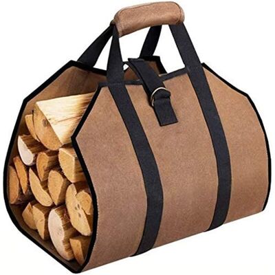 MOXIE 99x45.7cm Toile Sac À Bûche Cheminée Sac De Chauffage Imperméable Transporteur De Bois Extérieur Rangement Pour Le Bois De Avec Anti-dérapantes Solide Poignées Sangles Porte-bûches Marron - Publicité MOXIE 99x45.7cm Toile Sac À Bûche Cheminée Sac De Chauffage Imperméable Transporteur De Bois Extérieur Rangement Pour Le Bois De Avec Anti-dérapantes Solide Poignées Sangles Porte-bûches Marron - Publicité