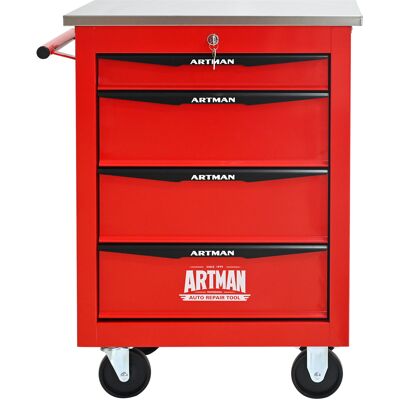 ACKERMAN 4 Schubladen Multifunktional Werkzeugwagen Mit Rädern, Metall-roll-werkzeugwagenlager Für Garage Workshop Warehouse Reparaturwerkstatt-mit Edelstahldach-rot & Schwarz(red&black) - Publicité ACKERMAN 4 Schubladen Multifunktional Werkzeugwagen Mit Rädern, Metall-roll-werkzeugwagenlager Für Garage Workshop Warehouse Reparaturwerkstatt-mit Edelstahldach-rot & Schwarz(red&black) - Publicité