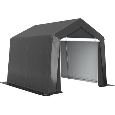 BEYAMIS Abri De Voiture/garage 3x3 M, Étanche, Avec Porte Enroulable, Fenêtre D'Aération Et Bords Surélevés, Gris Foncé - Publicité BEYAMIS Abri De Voiture/garage 3x3 M, Étanche, Avec Porte Enroulable, Fenêtre D'Aération Et Bords Surélevés, Gris Foncé - Publicité