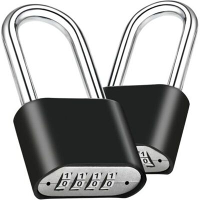 URSUS Lot De 2 Cadenas À Combinaison Robustes À 4 Chiffres, Étanches, Pour Portail Extérieur, Clôture, Casier, Abri De Jardin, Salle De Sport, Etc. Publicité URSUS Lot De 2 Cadenas À Combinaison Robustes À 4 Chiffres, Étanches, Pour Portail Extérieur, Clôture, Casier, Abri De Jardin, Salle De Sport, Etc. Publicité