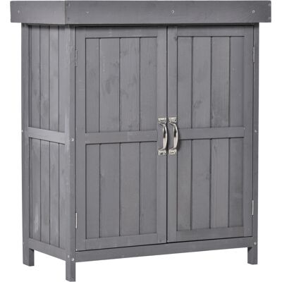EASYCOMFORT As Easy Abri De Jardin, Abri À Outils Résistant Aux Intempéries En Bois De Sapin, Double Porte, 2 Compartiments, Gris Foncé, 74 X 43 X 88 Cm - Publicité EASYCOMFORT As Easy Abri De Jardin, Abri À Outils Résistant Aux Intempéries En Bois De Sapin, Double Porte, 2 Compartiments, Gris Foncé, 74 X 43 X 88 Cm - Publicité