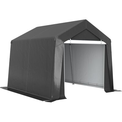 VIVACASA Garage Abri 3x3 M Étanche Porte Enroulable Ventilation Structure Métal Stockage Voiture Extérieur Gris Foncé Robuste - Publicité VIVACASA Garage Abri 3x3 M Étanche Porte Enroulable Ventilation Structure Métal Stockage Voiture Extérieur Gris Foncé Robuste - Publicité