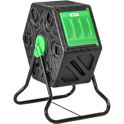 ARRIGONI Composteur De Jardin Bac Composteur Pour Jardin Rotatif 360° En Polypropylène 65 L 24 Trous 60 X 49 X 77 Cm Noir - Publicité ARRIGONI Composteur De Jardin Bac Composteur Pour Jardin Rotatif 360° En Polypropylène 65 L 24 Trous 60 X 49 X 77 Cm Noir - Publicité