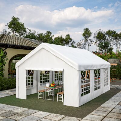 OEM Garage Tent Auto (4 M X 6 M) - Portes Roulantes Indépendantes À Chaque Extrémité, Permettant Un Accès Bidirectionnel Structure Renforcée Résistant Aux Intempéries Toit Et Parois Latérales Démontable - Publicité OEM Garage Tent Auto (4 M X 6 M) - Portes Roulantes Indépendantes À Chaque Extrémité, Permettant Un Accès Bidirectionnel Structure Renforcée Résistant Aux Intempéries Toit Et Parois Latérales Démontable - Publicité