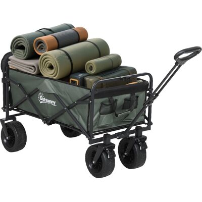 ARRIGONI Chariot De Jardin Pliable 95l Avec Panneau Ouvrant 125x48x78-102 Cm Vert - Publicité ARRIGONI Chariot De Jardin Pliable 95l Avec Panneau Ouvrant 125x48x78-102 Cm Vert - Publicité