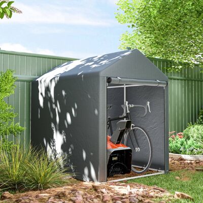 ALLAUVE Abri Extérieur Robuste, Tente De Stockage Imperméable Avec Structure En Acier, 1,2x1,8x1,6m, Gris Foncé, Pour Jardin - Publicité ALLAUVE Abri Extérieur Robuste, Tente De Stockage Imperméable Avec Structure En Acier, 1,2x1,8x1,6m, Gris Foncé, Pour Jardin - Publicité