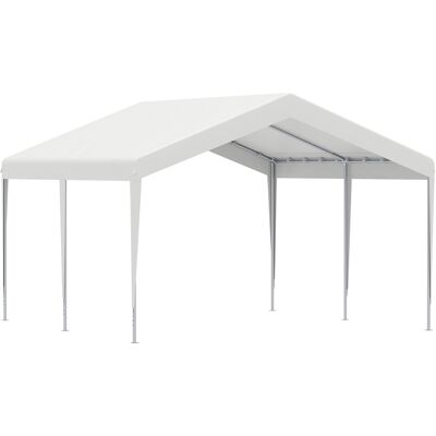 DEVOKO Garage Portable 4 X 4m, Blanc, Pour Maison Et Usage Quotidien, Mariages Et Fêtes, Pluie Et Vent Pour Véhicules, Format Pratique - Publicité DEVOKO Garage Portable 4 X 4m, Blanc, Pour Maison Et Usage Quotidien, Mariages Et Fêtes, Pluie Et Vent Pour Véhicules, Format Pratique - Publicité