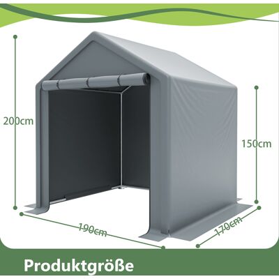 DEVOKO Abri De Jardin 190 X 170 X 200cm Gris Foncé, Garage Vélo Et Rangement Outils. Tente Pour Stockage Extérieur - Publicité DEVOKO Abri De Jardin 190 X 170 X 200cm Gris Foncé, Garage Vélo Et Rangement Outils. Tente Pour Stockage Extérieur - Publicité