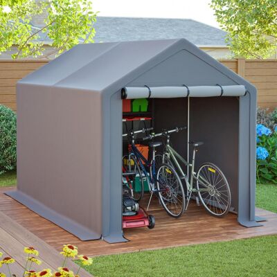 OEM Abri De Jardin Multifonctionnel, Gris Foncé, Garage À Vélos, Abri De Jardin, Tente À Outils, Tente De Rangement – 296 X 190 X 200 Cm - Publicité OEM Abri De Jardin Multifonctionnel, Gris Foncé, Garage À Vélos, Abri De Jardin, Tente À Outils, Tente De Rangement – 296 X 190 X 200 Cm - Publicité
