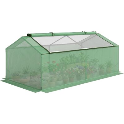 ARRIGONI Mini Serre De Jardin Serre À Tomates Mini Serre Tunnel Toit Pointu1,8l X 0,9l X 0,7h M Métal Thermolaqué Pe Haute Densité Fenêtre Moustiquaire Intégrées Vert - Publicité ARRIGONI Mini Serre De Jardin Serre À Tomates Mini Serre Tunnel Toit Pointu1,8l X 0,9l X 0,7h M Métal Thermolaqué Pe Haute Densité Fenêtre Moustiquaire Intégrées Vert - Publicité
