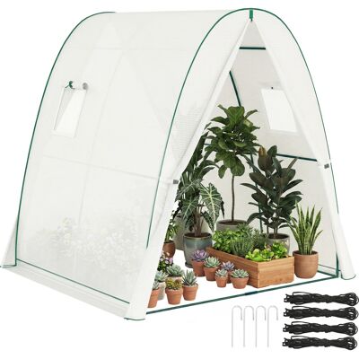 ARRIGONI Serre De Jardin 1,8 X 1,8 X 2 M Avec Portes Enroulables Et Grandes Fenêtres, Serre Tunnel De Jardin, Blanc - Publicité ARRIGONI Serre De Jardin 1,8 X 1,8 X 2 M Avec Portes Enroulables Et Grandes Fenêtres, Serre Tunnel De Jardin, Blanc - Publicité