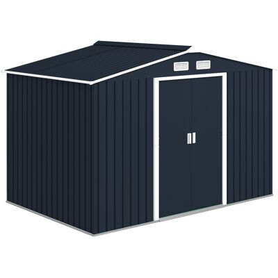ARRIGONI Abri De Jardin 5,4 M² 2,77 X 1,95 X 1,92 M Kit De Fondation Porte Coulissante Ventilations Acier Galvanisé, Gris Foncé - Publicité ARRIGONI Abri De Jardin 5,4 M² 2,77 X 1,95 X 1,92 M Kit De Fondation Porte Coulissante Ventilations Acier Galvanisé, Gris Foncé - Publicité