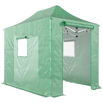 OEM Serre Portable, Dimensions Approximatives 200x300x270 Cm, Serre Pliable En Aluminium Avec Toit Incliné Et Portes Et Fenêtres À Fermeture Éclair. Publicité OEM Serre Portable, Dimensions Approximatives 200x300x270 Cm, Serre Pliable En Aluminium Avec Toit Incliné Et Portes Et Fenêtres À Fermeture Éclair. Publicité