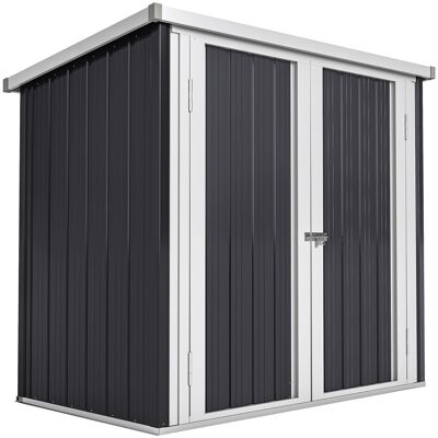 Abri De Jardin Irovami - Cabane De Jardin 1,26 M² - Abri De Rangement Pour Outils - 2 Portes Verrouillables - Dimensions 147 Cm (l) X 86 Cm (l) X 134 Cm (h) - Tôle D'Acier Noire Et Blanche - Publicité Abri De Jardin Irovami - Cabane De Jardin 1,26 M² - Abri De Rangement Pour Outils - 2 Portes Verrouillables - Dimensions 147 Cm (l) X 86 Cm (l) X 134 Cm (h) - Tôle D'Acier Noire Et Blanche - Publicité