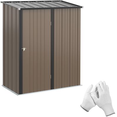 ACKERMAN Abri De Jardin À Toit Pentu, 1,34 M², Métal, Acier Galvanisé, Marron, 161,5 X 94,5 X 196 Cm - Publicité ACKERMAN Abri De Jardin À Toit Pentu, 1,34 M², Métal, Acier Galvanisé, Marron, 161,5 X 94,5 X 196 Cm - Publicité