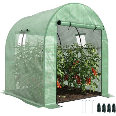 ARRIGONI Serre De Jardin Serre Tunnel De Jardin 3,24m² Pe Haute Densité 135 G/m², Avec 2 Portes Zippées 180 X 180 X 200 Cm, Vert - Publicité ARRIGONI Serre De Jardin Serre Tunnel De Jardin 3,24m² Pe Haute Densité 135 G/m², Avec 2 Portes Zippées 180 X 180 X 200 Cm, Vert - Publicité