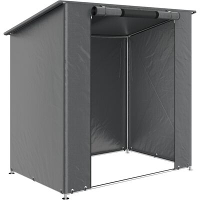 FOGCITY Abri De Garage Étanche 1,9 X 1,2 M Avec Porte Zippée Enroulable Et Fenêtre D'Aération. Gris Foncé. Publicité FOGCITY Abri De Garage Étanche 1,9 X 1,2 M Avec Porte Zippée Enroulable Et Fenêtre D'Aération. Gris Foncé. Publicité