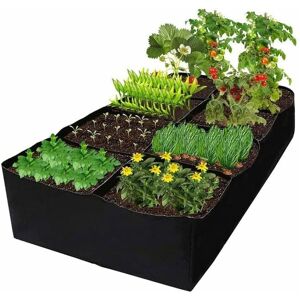 Ineasicer - Sacs à Plantes 486L Non tissé Blackline, 8 Plaids Sac de Culture Pot Geotextile, Tissu Pots Fleur Sac Jardin pour Tomates, Poivrons, Carottes, Vegetaux, Bulbes, Pommes de Terre, Plante - Publicité