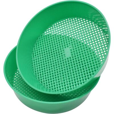 GRASSLIN 2pcs - Tamis À Sable - Tamis De Jardin - Filtre Compost Et Terre Pour Plantes Succulentes - Outil Débris Et Pierres - Usage Maison Et Balcon - Noir - 20,8x5cm - Publicité GRASSLIN 2pcs - Tamis À Sable - Tamis De Jardin - Filtre Compost Et Terre Pour Plantes Succulentes - Outil Débris Et Pierres - Usage Maison Et Balcon - Noir - 20,8x5cm - Publicité