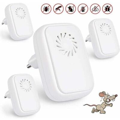 OEM Lot De 4 Répulsifs À Ultrasons Anti-moustiques À Ultrasons Répulsifs Pour Reptiles Insectes Électrique, Ultrasons Pour Insectes D'Intérieur, Anti-moustiques, Cafards, Puces - Publicité OEM Lot De 4 Répulsifs À Ultrasons Anti-moustiques À Ultrasons Répulsifs Pour Reptiles Insectes Électrique, Ultrasons Pour Insectes D'Intérieur, Anti-moustiques, Cafards, Puces - Publicité