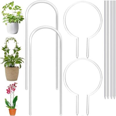 Scotch Lot De 8 Supports De Plantes En Acrylique, Support De Culture Circulaire Moderne En Forme De U, Support De Plantes En Pot D'Intérieur Et D'Extérieur, Support De Jardin En Forme De U - Publicité Scotch Lot De 8 Supports De Plantes En Acrylique, Support De Culture Circulaire Moderne En Forme De U, Support De Plantes En Pot D'Intérieur Et D'Extérieur, Support De Jardin En Forme De U - Publicité