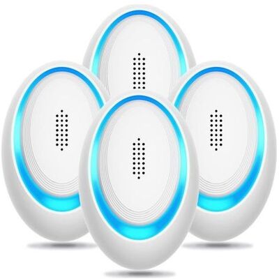 BUNTHAUS Lot De 4 Répulsifs À Ultrasons Pour Insectes, Piège Électronique À Souris Pour L'Intérieur, Insert Répulsif Contre Les Moustiques Et Les Araignées, Répulsif Efficace Contre Les Rongeurs - Publicité BUNTHAUS Lot De 4 Répulsifs À Ultrasons Pour Insectes, Piège Électronique À Souris Pour L'Intérieur, Insert Répulsif Contre Les Moustiques Et Les Araignées, Répulsif Efficace Contre Les Rongeurs - Publicité