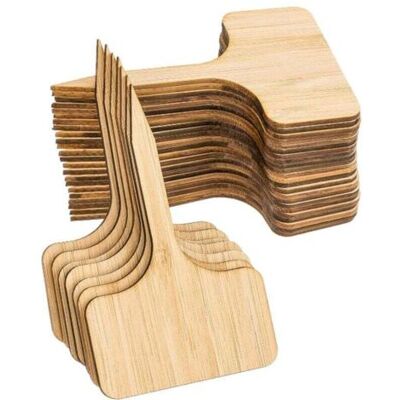 ABYSSE 50pcs Étiquettes De Plantes En Bambou, Étiquettes De Plantes En Bois En Forme De T Marqueurs De Jardin Pour Pots De Graines Herbes Fleurs Légumes (6 X 10 Cm) - Publicité ABYSSE 50pcs Étiquettes De Plantes En Bambou, Étiquettes De Plantes En Bois En Forme De T Marqueurs De Jardin Pour Pots De Graines Herbes Fleurs Légumes (6 X 10 Cm) - Publicité