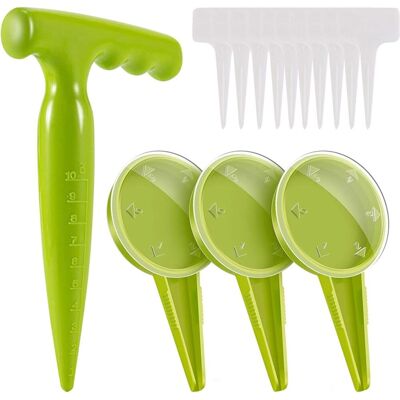 GRASSLIN 14pcs Distributeur De Graines, Semoir Manuel Réglable, Dibber Pour Semis, Étiquettes De Plantes, Kit Jardinage Serre - Publicité GRASSLIN 14pcs Distributeur De Graines, Semoir Manuel Réglable, Dibber Pour Semis, Étiquettes De Plantes, Kit Jardinage Serre - Publicité