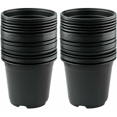 Scotch Lot De 50 Pots De Fleurs En Plastique Noir De 15 Cm Pour Plantes Succulentes, Légumes Et Boutures - Publicité Scotch Lot De 50 Pots De Fleurs En Plastique Noir De 15 Cm Pour Plantes Succulentes, Légumes Et Boutures - Publicité