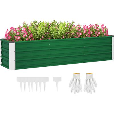 Potager Surélevé Irovami En Acier, 3 Zones De Plantation Séparées, Terreau Ouvert, Structure Simple, 183 X 47 X 40 Cm, Vert - Publicité Potager Surélevé Irovami En Acier, 3 Zones De Plantation Séparées, Terreau Ouvert, Structure Simple, 183 X 47 X 40 Cm, Vert - Publicité